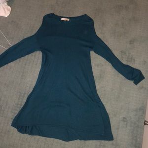 Turquoise sweater dress